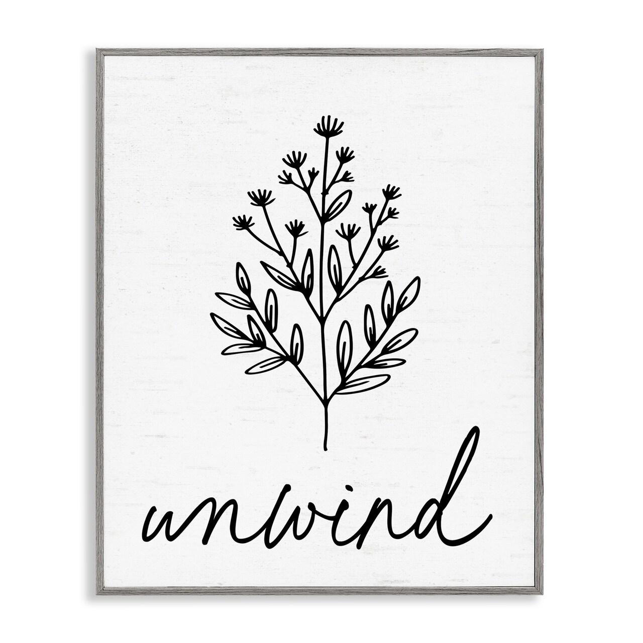 Stupell Industries Bathroom Herb Unwind Framed Giclee, design by Lettered and Lined